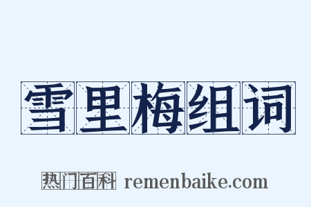 雪里梅组词是什么意思的图片